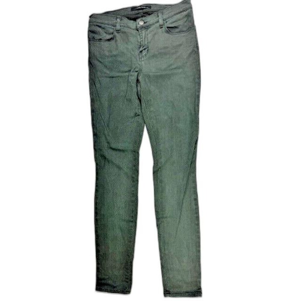 J Brand Size 29 Womens Jeans Conifer Deep Green Super Skinny Low Rise Stretch